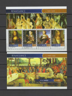 Maldives 2015 Paintings Botticelli, Da Vinci, Da Messina, Raffael, Dürer Sheetlet + S/s MNH - Andere & Zonder Classificatie