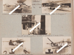VERDUN 1916 - Planches De 5 Photos Originales D'un ALBATROS Abattu à Verdun, Avion De Chasse Allemand, Mitrailleuse - Aviation