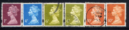 GREAT BRITAIN (MACHINS), ENGLAND, NO.'S MH200, MH202, MH204, MH205, MH206 AND MH207 - England
