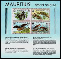 (044) Mauritius / Maurice  WWF / Fauna / Animals Sheet / Bf / Bloc / Read  ** / Mnh  Michel BL 8 - Maurice (1968-...)