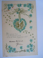 Cpa Coeur De Fleurs Myosotis Gaufrée Der Schönste Gruss.. M.S.i.B. 13126 Circulée 1903 (702) - 1900-1949