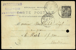 CPA (Entier Postal Commercial) De JAROUSSEAU 85 LA RABATIERE Pour MONTHULET La Roche-sur-Yon Vendée ** AGRICULTURE - Other & Unclassified