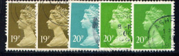 GREAT BRITAIN (MACHINS), ENGLAND, NO.'S MH208-MH212 - England