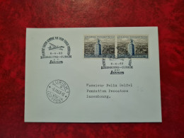 LETTRE / CARTE Luxembourg 1963 PREMIERE LIAISON PAR AVION FOHHER LUXEMBOURG ZURICH LUXAIR ETTELBRUCK - Altri & Non Classificati