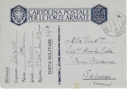 FRANCHIGIA POSTA MILITARE 56 1941 DURAZZO ALBANIA 2a SEZIONE SANITA ALPINI X SALUZZO - Poste Militaire (PM)
