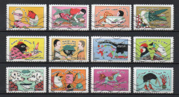 - FRANCE Adhésifs N° 789/800 Oblitérés - Série Complète SOURIRES 2013 (12 Timbres) - - Gebraucht