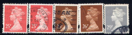 GREAT BRITAIN (MACHINS), ENGLAND, NO.'S MH213-MH216 AND MH218 - Engeland