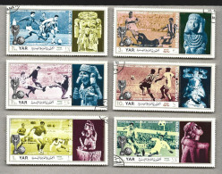 Y.A.R. Mexico World Football Championship 1970 Lot Stamps Timbre Htje - Mexico