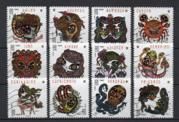 - FRANCE Adhésifs N° 941/52 Oblitérés - Série Complète FÉÉRIE ASTROLOGIE 2014 (12 Timbres) - - Used Stamps