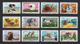 - FRANCE Adhésifs N° 977/88 Oblitérés - Série Complète SOURIRES VACANCES 2014 (12 Timbres) - - Used Stamps