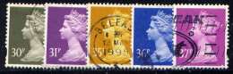 GREAT BRITAIN (MACHINS), ENGLAND, NO.'S MH219, MH221, MH222, MH224 AND MH225 - Inglaterra