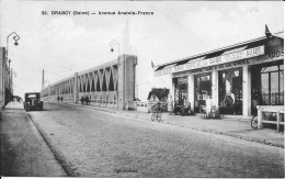 93 CPA DRANCY AVENUE ANATOLE FRANCE COMMERCE TABAC CAFE DE LA GARE ANIMATIONS - Drancy