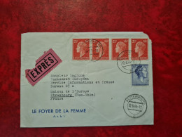 LETTRE / CARTE Luxembourg 1964 BETTEMBOURG PAR EXPRESS POUR STRASBOURG MAISON DE L'EUROPE  ENTETE LE FOYER DE LA FEMME - Altri & Non Classificati