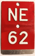 Velonummer Neuenburg NE 61 - Nummerplaten