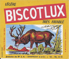 BUVARD ANNES  50's NEUFBISCOTTES BIQCOTLUX CHAMPROSAY  CERF - Biscottes