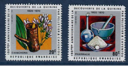 Rwanda, **, Yv 378, 379, Mi 408A, 409A, SG 377, 378, Écorce De Quinquina, Quinine, - Pharmacie