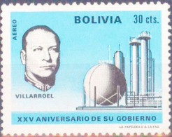 Bolivia 1975 No Gum (*) CEFIBOL 914. G. Villarroel, Refinery XXV Anniversary Of His Government. - Bolivie