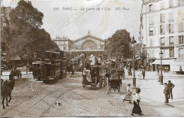 75. PARIS. LA GARE DE L'EST. ANIMATION. 1910? - Métro Parisien, Gares