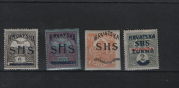 Jugoslavien Michel Cat.No. Vlh/* 55/58 - Unused Stamps