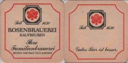 5005751 Bierdeckel Quadratisch - Rosenbrauerei, Kaufbeuren - Sous-bocks