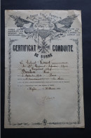 Certificat De Bonne Conduite Du 3eme Régiment D'Infanterie    HYERES  1933  Croix De Guerre  Decoré - Documenten