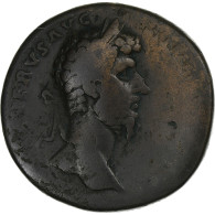 Lucius Verus, Sesterce, 164-165, Rome, Bronze, TB, RIC:1420 - Les Antonins (96 à 192)