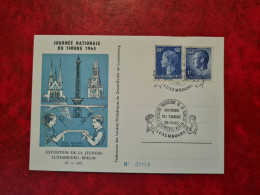 LETTRE / CARTE Luxembourg 1965 JOURNEE DU TIMBRE EXPO JEUNESSE LUXEMBOURG BERLIN - Sonstige & Ohne Zuordnung