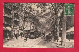 AE582 06 ALPES MARITIMES NICE L'AVENUE  MALAUSSENA TRAMWAY  ATTELAGE CHEVAUX - Traffico Stradale – Automobili, Autobus, Tram