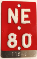 Velonummer Neuenburg NE 80 - Nummerplaten