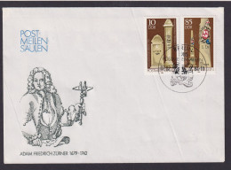 Plattenfehler DDR 2853 II Brief Berlin Sondermarke Post Meilen Säulen Kat. 70,00 - Storia Postale