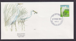 Malediven Südasien Fauna Vögel Silberreiher Schöner Künstler Brief - Malediven (1965-...)