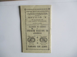 GUILLON PHARMACIE CHATEAU LOIR LOT DE 2 CARNET PUBLICITE SIROP MANCEAU SANTE DES ENFANTS ET PRINCIPE HYGIENE INFANTILE - Advertising