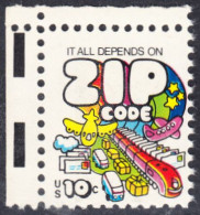!a! USA Sc# 1511 MNH SINGLE From Upper Left Corner- Zip Code - Unused Stamps