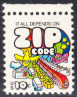 !a! USA Sc# 1511 MNH SINGLE W/ Top Margin - Zip Code - Unused Stamps