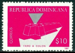 DOMINICAN REP. 1997 COLUMBUS LIGHTHOUSE, ROSE** - Leuchttürme