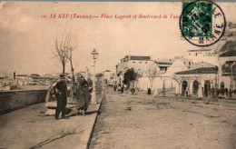 N°4312 W -cpa Le Keff -place Logerot Et Boulevard De Tunis- - Tunesië