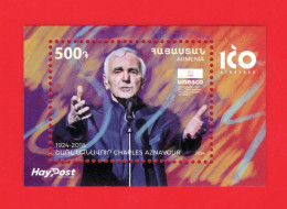 Armenien/Armenie/Armenia 2024, 100th Ann. Of Charles Aznavour (1924-2018), France, Singer, Composer, Actor SS - MNH** - Armenië