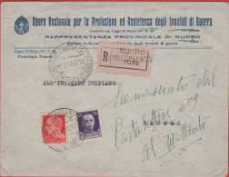 ITALIA - Storia Postale Regno - 1941 - 20 + 50 Imperiale - Lettera Raccomandata Restituita Al Mittente - Opera Nazionale - Poststempel