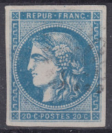 TIMBRE FRANCE BORDEAUX N° 45B POSITION 5 OBLITERATION TRES LEGERE - COTE 100 € - 1870 Ausgabe Bordeaux