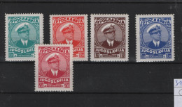 Jugoslavien Michel Cat.No.mnh/** 315/319 - Unused Stamps