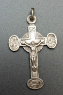 Pendentif Médaille Religieuse Croix Argent XIXe - Religious Medal - Religione & Esoterismo