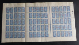COTE DES SOMALIS - 1924-27 - N°YT. 117 - 1f25 Sur 1f Bleu - Feuille Complète - Neuf Luxe ** / MNH - Unused Stamps