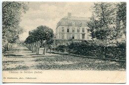 INDRE * CPA Voyagé 1904 * BÉLÂBRE Château De Bélâbre ( Pêcheur à La Ligne ) Ch. Arambourou Phot. - Other & Unclassified