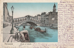 VENETO186  --  VENEZIA  --   PONTE DI RIALTO  --   LITHO  --  1902 - Venezia (Venedig)