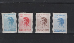 Jugoslavien Michel Cat.No. Mnh/** 322/325 - Unused Stamps