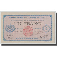 France, Lyon, 1 Franc, 1915, SPL, Pirot:77-6 - Handelskammer