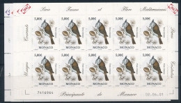 BD-455: MONACO: 6 Feuillets De 10 Timbres Des N°2321/22-2323/26 - Unused Stamps
