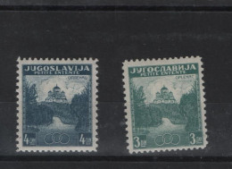 Jugoslavien Michel Cat.No. Mnh/** 384/385 - Unused Stamps