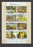 Mocambique 2010 Paintings Botticelli, El Greco, Giotto, Van Der Weyden, Correggio Etc., Christmas Sheetlet MNH - Other & Unclassified