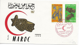 Maroc Morocco 1967 FDC Red Crescent - Morocco (1956-...)